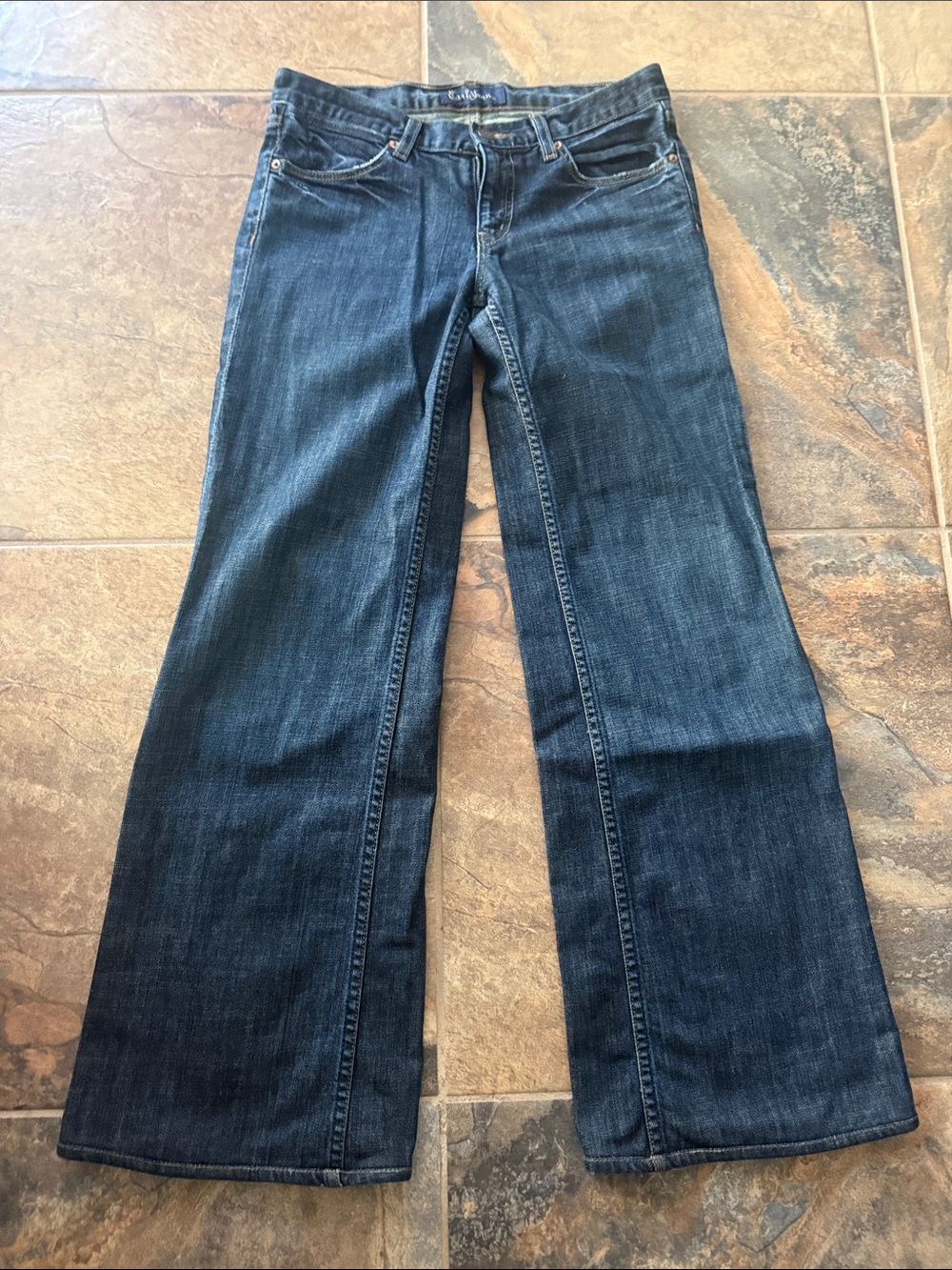 Earl Jeans Women's Dark Blue Wide Leg Flare Jeans